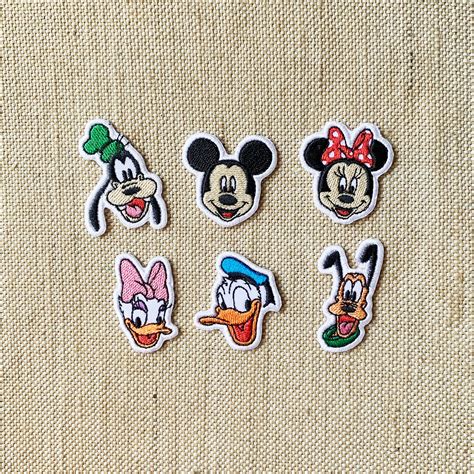 In Stock Now 4" Disneyland Walt Disney with Mickey Mouse Statue Fabric Embroidered Iron On Patch Applique No Sew DIY. . Mickey mouse iron on patches